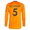 Officiële Voetbalshirt Real Madrid Bellingham 5 Uit 2024-25 Lange Mouw - Heren